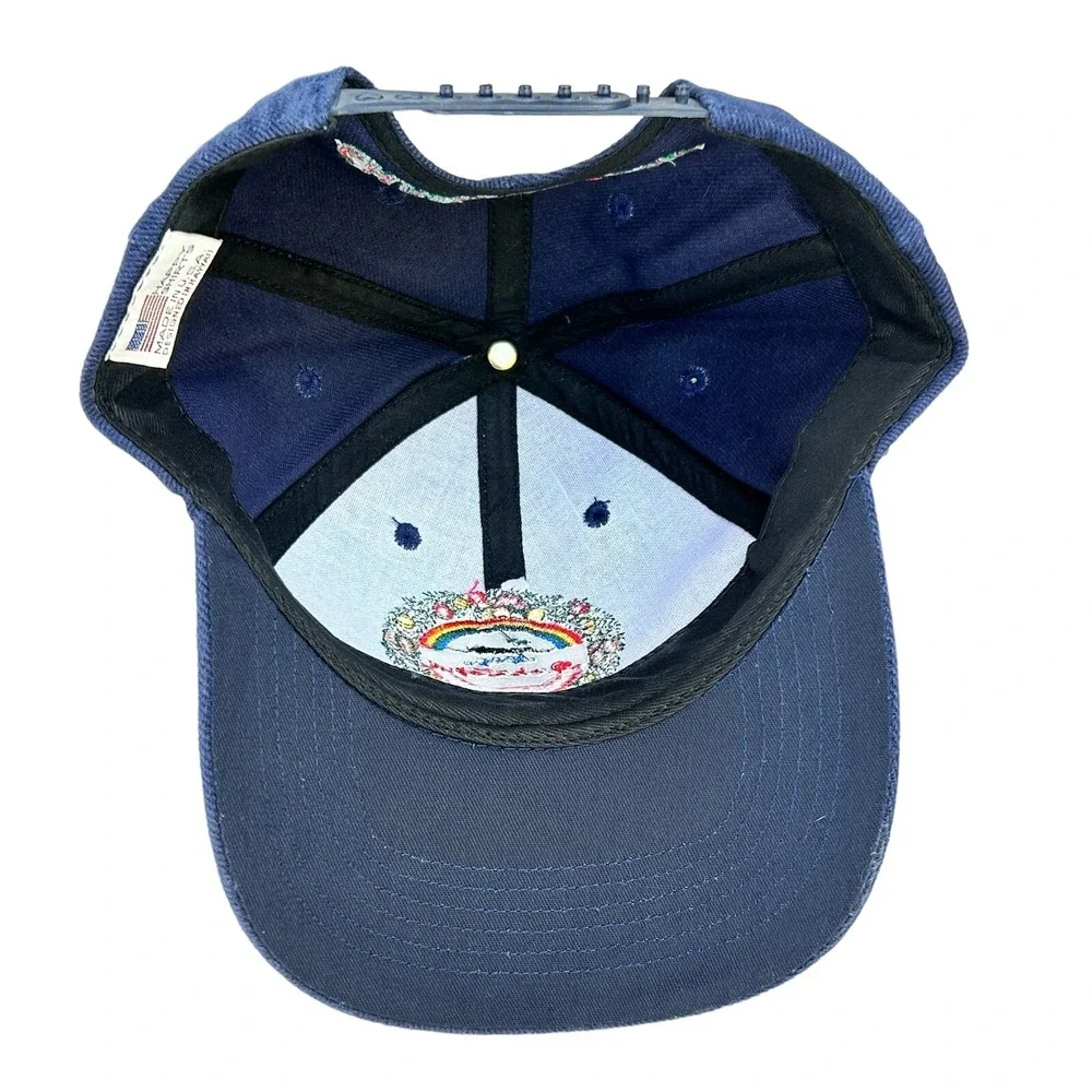 VTG Aloha Bowl Hat Hawaii Jeep Christmas Day Snap Back Twill 90s Blue Ball Cap‎